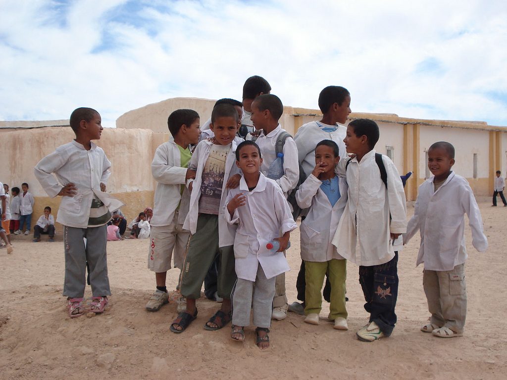 Niños saharauis. Foto por la Junta de Aragón.