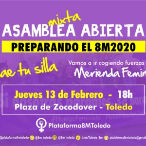 Asamblea abierta en Zocodover para abordar "los cuatro ejes de la lucha del 8M"