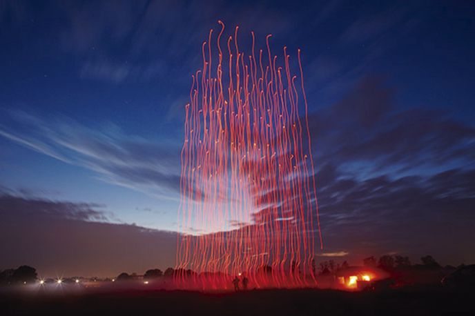 Un centenar de drones sobre el cielo nocturno de Talavera por los 40 años del Estatuto de Autonomía