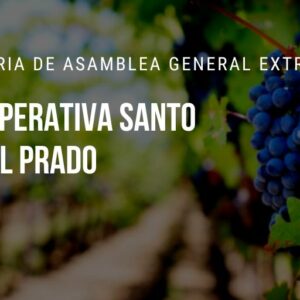 Convocatoria de Asamblea General Extraordinaria de la Cooperativa Santo Cristo del Prado