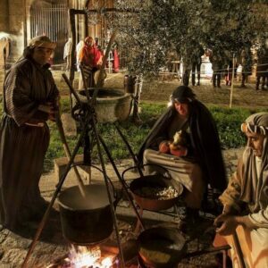 Navamorcuende recupera un año más sus tradiciones y decenas de oficios con un belén viviente