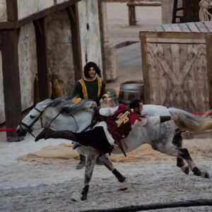 Un trabajador de Puy du Fou se cae del caballo y es trasladado al hospital con la clavícula afectada