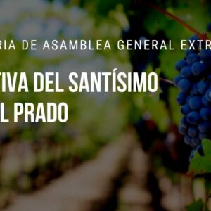 Convocatoria de asamblea general extraordinaria de la Cooperativa Santísimo Cristo del Prado