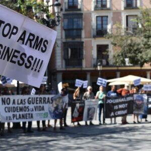 Las reuniones europeas en Toledo, "un foro de la industria de la guerra que se está forrando con dinero público”
