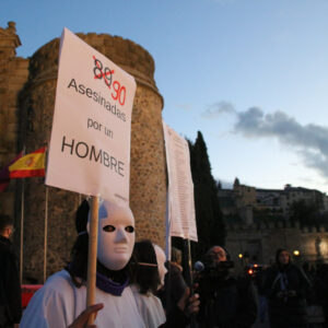 Las feministas, "hartas", levantan la voz en las calles de Toledo "para que ninguna mujer tenga que huir"