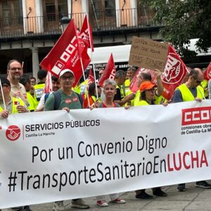 El transporte sanitario prepara paros de 18 horas para los días previos al Corpus en Castilla-La Mancha