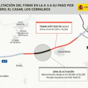 Transportes inicia las obras de la autovía A-5 que abarca Santa Olalla, Otero, El Casar y Los Cerralbos